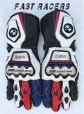 BMW M1000XR Motorbike MOTOGP Racing Leather Gloves - Made In Genuine Cowhide Leather - With Free Shipping