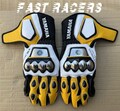 Yamaha Motorbike MOTOGP Racing Leather Gloves - Made In Genuine Cowhide Leather - With Free Shipping