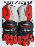 Aprilia TuonoV4 Motorbike MOTOGP Racing Leather Gloves - Made In Genuine Cowhide Leather - With Free Shipping