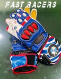 BMW Motorbike MOTOGP Racing Leather Gloves - Made In Genuine Cowhide Leather - With Free Shipping