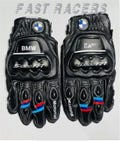 BMW S1000RR Motorbike MOTOGP Racing Leather Gloves - Made In Genuine Cowhide Leather - With Free Shipping