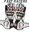 Ducati Motorbike MOTOGP Racing Leather Gloves - Made In Genuine Cowhide Leather - With Free Shipping