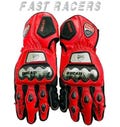 Ducati Motorbike MOTOGP Racing Leather Gloves - Made In Genuine Cowhide Leather - With Free Shipping
