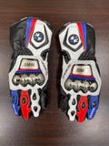 BMW Motorcycle Shoes & Gloves Set | Genuine Leather Biker Boots - Protective Riding Gloves | Motorbike Racing Gear