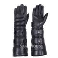 Medieval Knight Gauntlet Gloves Leather Cosplay Costume - lackB Handmade LARP Armor Accessory Renaissance