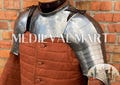 MEDIEVALMART Medieval Spring Steel knight Knight Gorged Pauldron and Neck Armor ~ Medieval Plate Armour Wearable Costume Halloween Gift