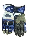 Alpinestars Custom Leather Gloves, Biker Racing Gloves, Genuine Cowhide Leather with Certified Protection, Gloves Custom Size Available