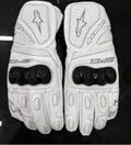 Alpinestars GP Pro Race Red Black Track Gloves Cowhide/Kangaroo Leather | Street Biker Gear – Racing Gloves–White Gloves