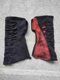 Black & red arm warmers