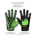 Pack Of 5 Pairs Custom Football Gloves - Personalized Team Sports Gloves - Sticky Grip Receiver Gloves - Flexible Rugby Players Glove
