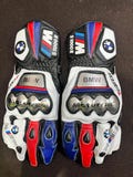 BMW Motorrad Motorbike Racing Leather Gloves, Black Cow Leather Racing Gloves: Motorbike Protection, Hand made Gloves