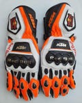 KTM RedBull Motogp Racing Gloves: Leather Biker Motorcycle Gloves