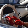 RED Fior Driving Gloves Premium Certified Italian Lamb BLACK BURGUNDY Leather Fashion Car accessories Handcrafted custom gift for her