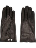 Nappa Lambskin Leather Driving Gloves: Classic Snap Closure