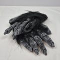 Furry Gorilla Hands Costume Halloween Cosplay Animal Gloves Black Gray