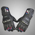 BMW Motorrad M1000R Racing Gloves | Premium Leather Motorcycle Biker Gloves with Carbon Protection
