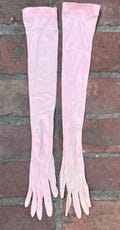 C. 1910 Light Pink silk opera gloves. Niagara Maid Brand. Six 6.5. Wearable.