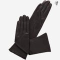 Women’s Long Black Leather Gloves | Elegant Opera Evening Gloves | Luxury Genuine Leather Dress Gloves for Formal & Winter Wear