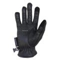 Gladiator TM Leather Driving Gloves - Black Perforated Motorcycle Gloves with Zipper and Snap for Men and Women