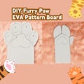 DIY Furry Paw EVA Pattern Board – Handmade Cutting Template for Cat Paw, Dog Paw, Hoof Gloves, Cosplay & Fursuit Crafting