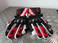 Ducati Leather Riding Gloves | Motorcycle Biker Gear | Men’s Black Red Gloves