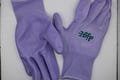 Purple Digz Floral Rubberized Garden Gloves