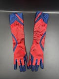 Spider-Man Gloves – Long Red Cosplay Gloves Screen Printing Hand Accessories, Superhero Halloween Costume Prop