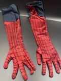 SpiderMan Screen Printing Gloves – Long Red Cosplay Hand Accessories, Superhero Halloween Costume Prop