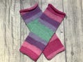 Fingerless gloves wrist warmers fingerless mittens multicoloured pink lilac aqua festival boho folk one size
