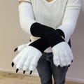 Loona Fox paws : cospaly gloves with claw - furry kigurumi version