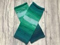 Fingerless gloves wrist warmers fingerless mittens multicoloured green aqua festival boho folk one size