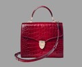 Luxury Red Crocodile Embossed Leather Handbag