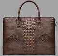 Genuine Crocodile Briefcase, Crocodile Business Bag for Men